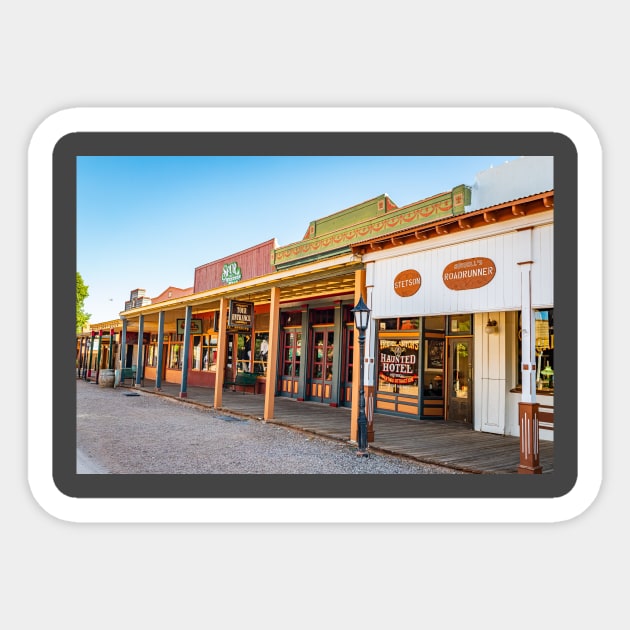 Allen Street in Tombstone, Arizona Sticker by Gestalt Imagery